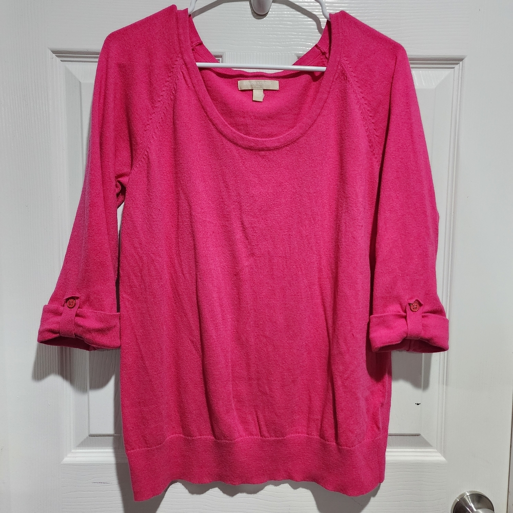 Banana Republic Vibrant Pink Knit Top